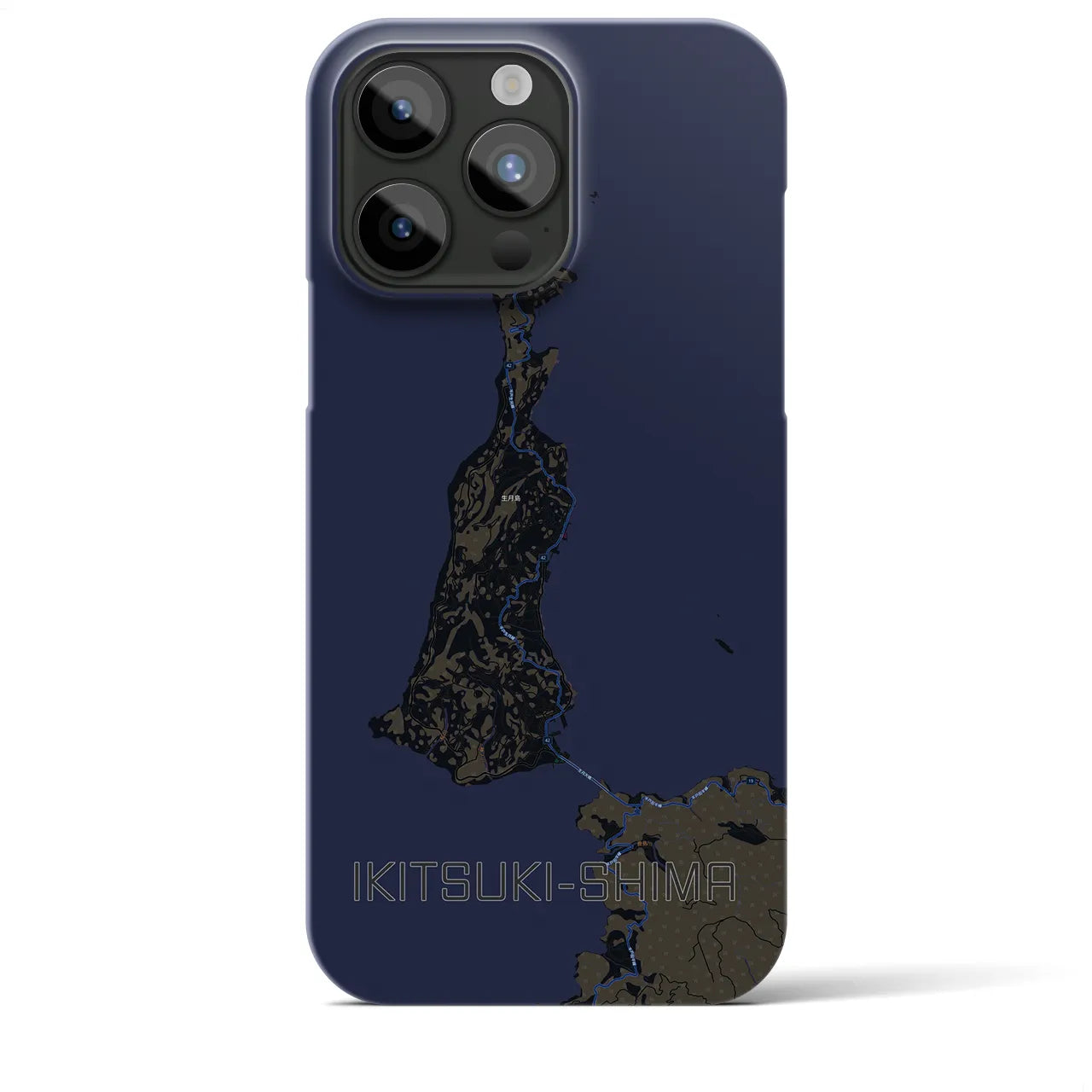 【生月島(長崎県)】地図柄iPhoneケース(バックカバータイプ)