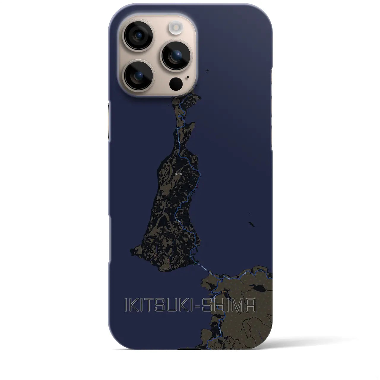 【生月島(長崎県)】地図柄iPhoneケース(バックカバータイプ)