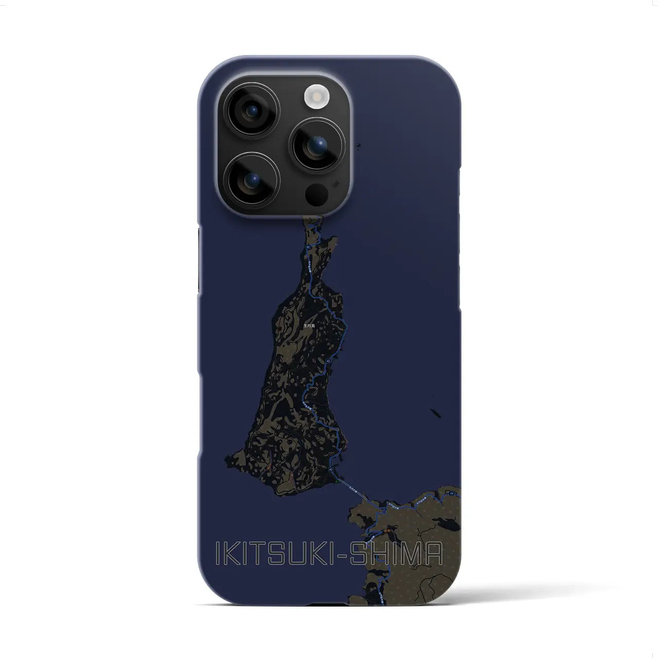 【生月島(長崎県)】地図柄iPhoneケース(バックカバータイプ)