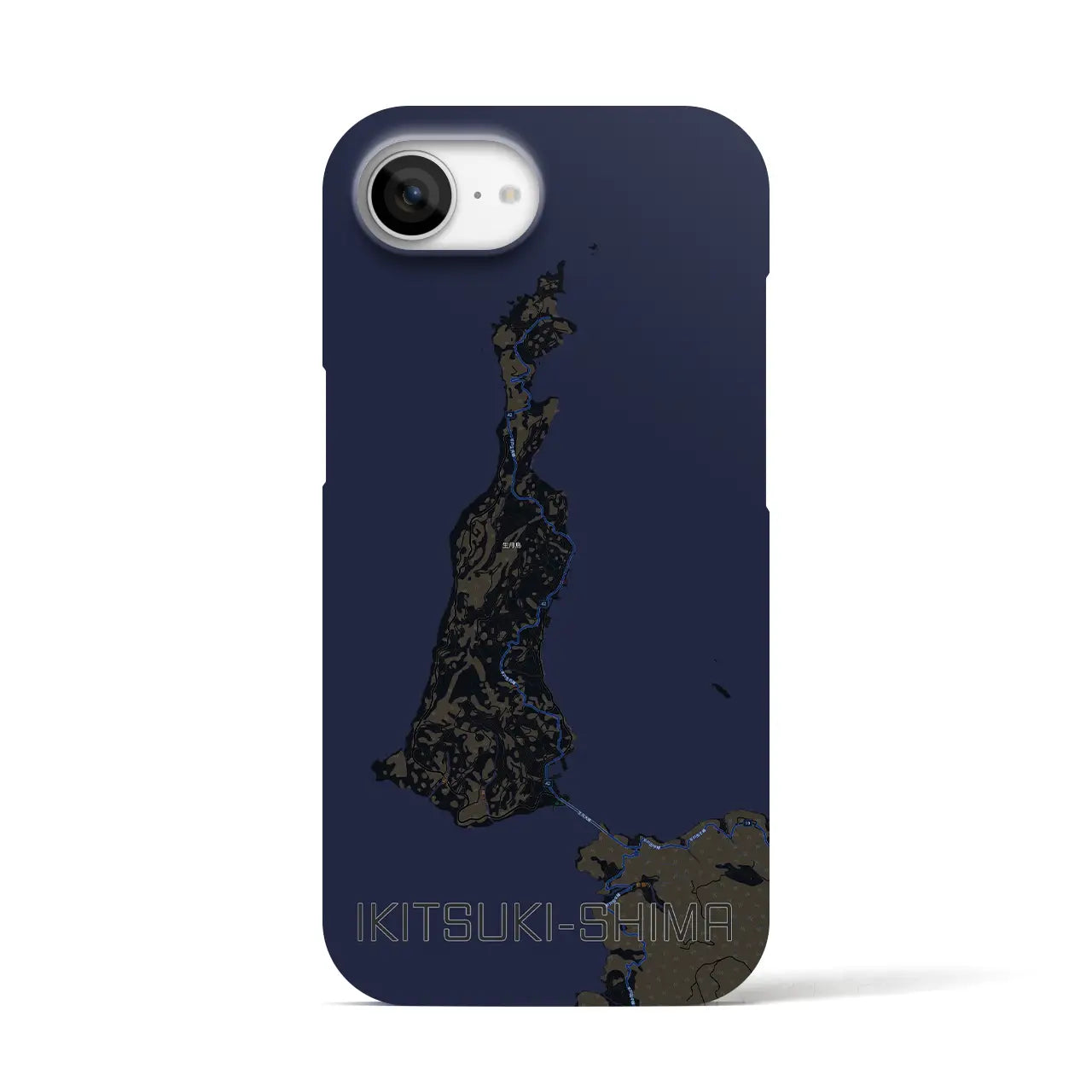【生月島(長崎県)】地図柄iPhoneケース(バックカバータイプ)