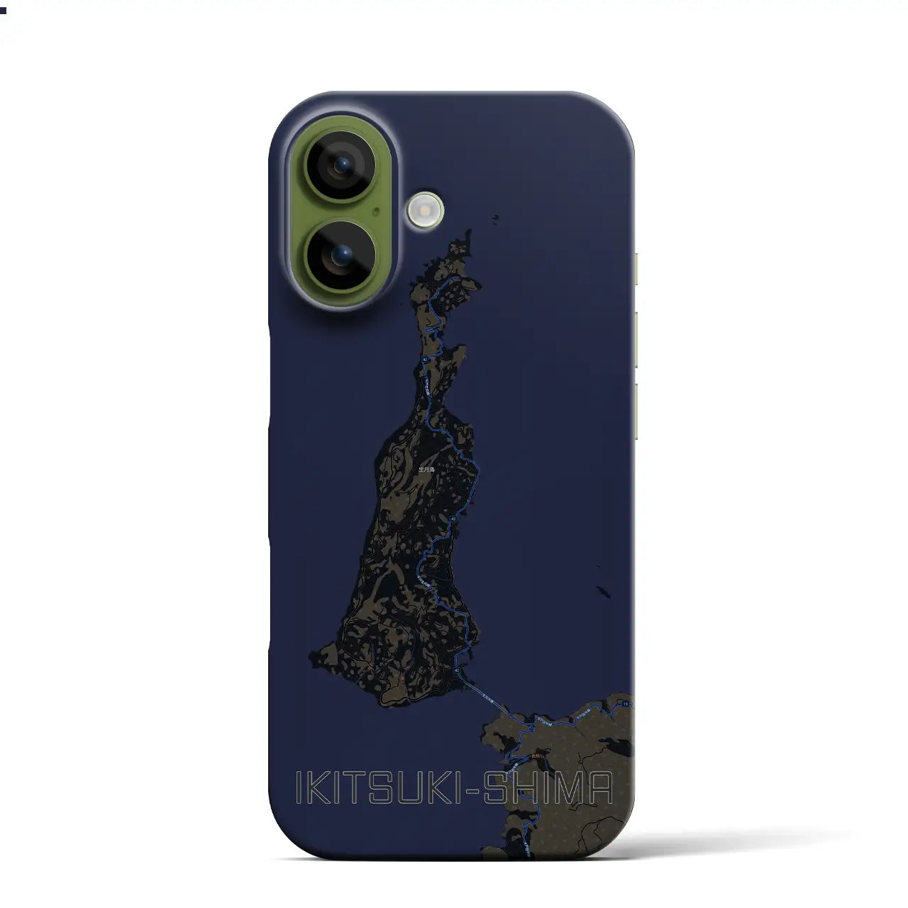 【生月島(長崎県)】地図柄iPhoneケース(バックカバータイプ)