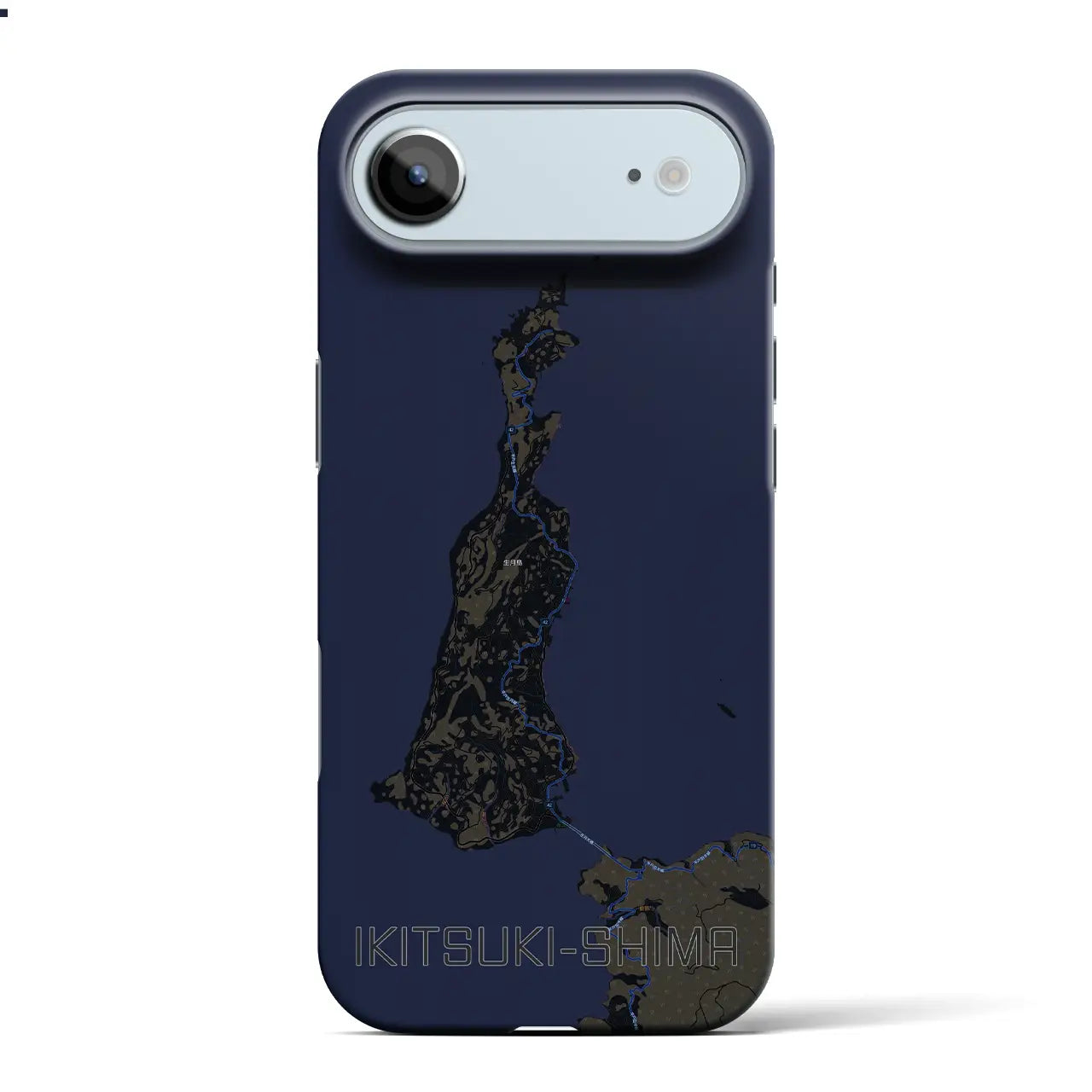 【生月島(長崎県)】地図柄iPhoneケース(バックカバータイプ)