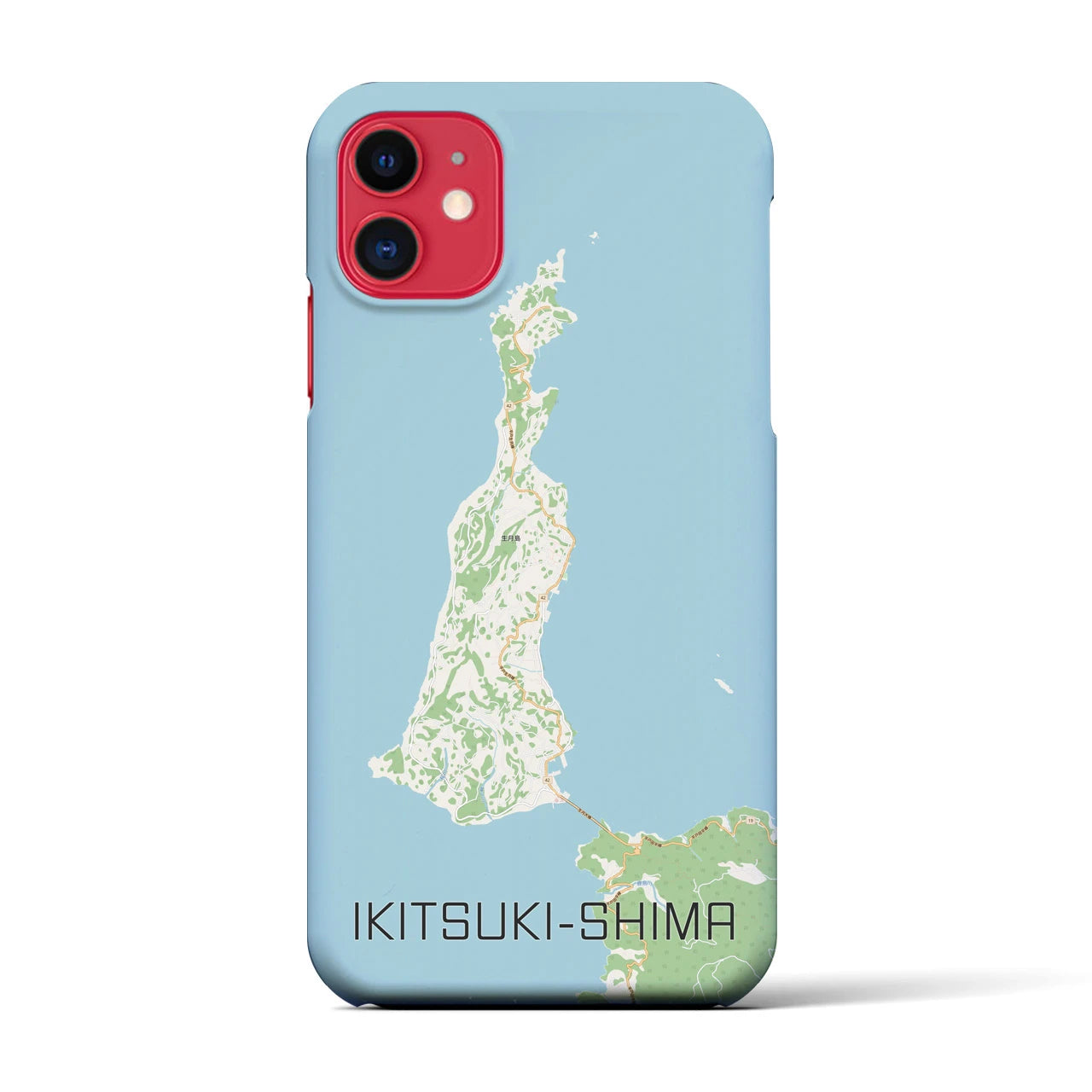 【生月島(長崎県)】地図柄iPhoneケース(バックカバータイプ)
