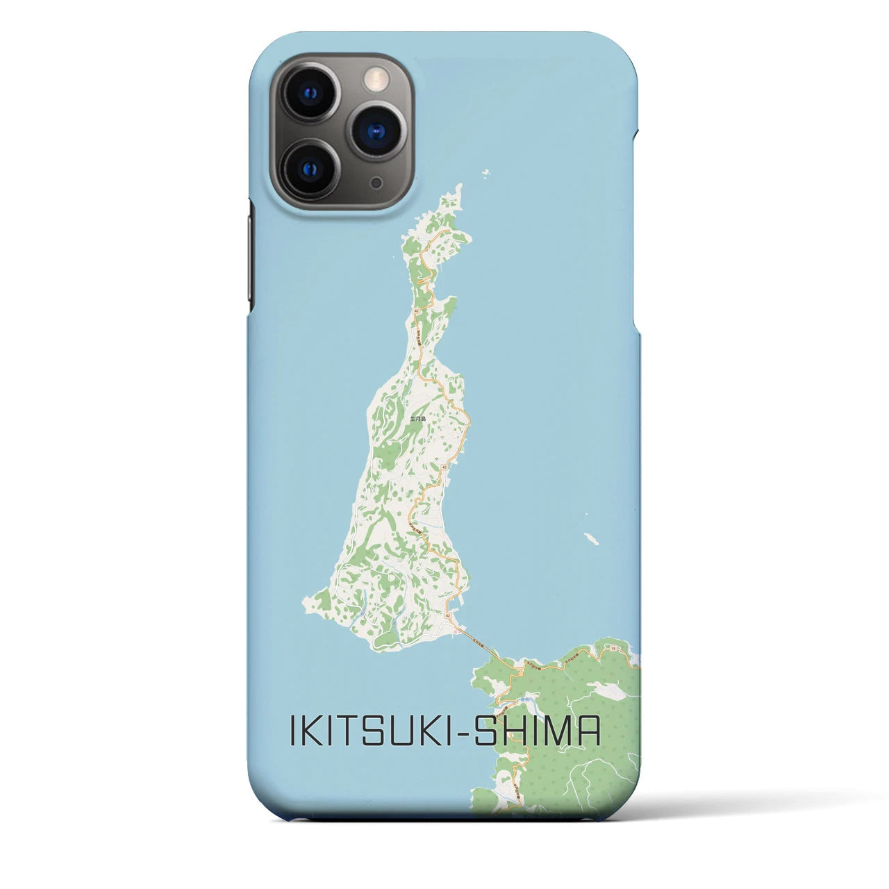 【生月島(長崎県)】地図柄iPhoneケース(バックカバータイプ)
