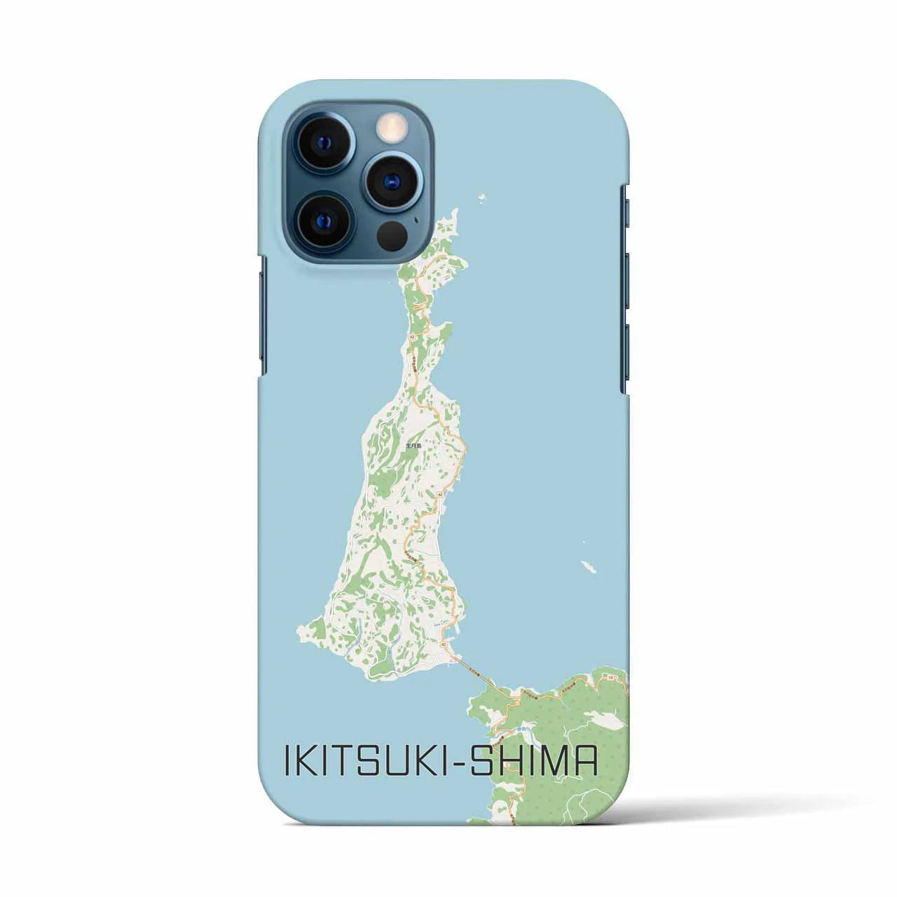 【生月島(長崎県)】地図柄iPhoneケース(バックカバータイプ)