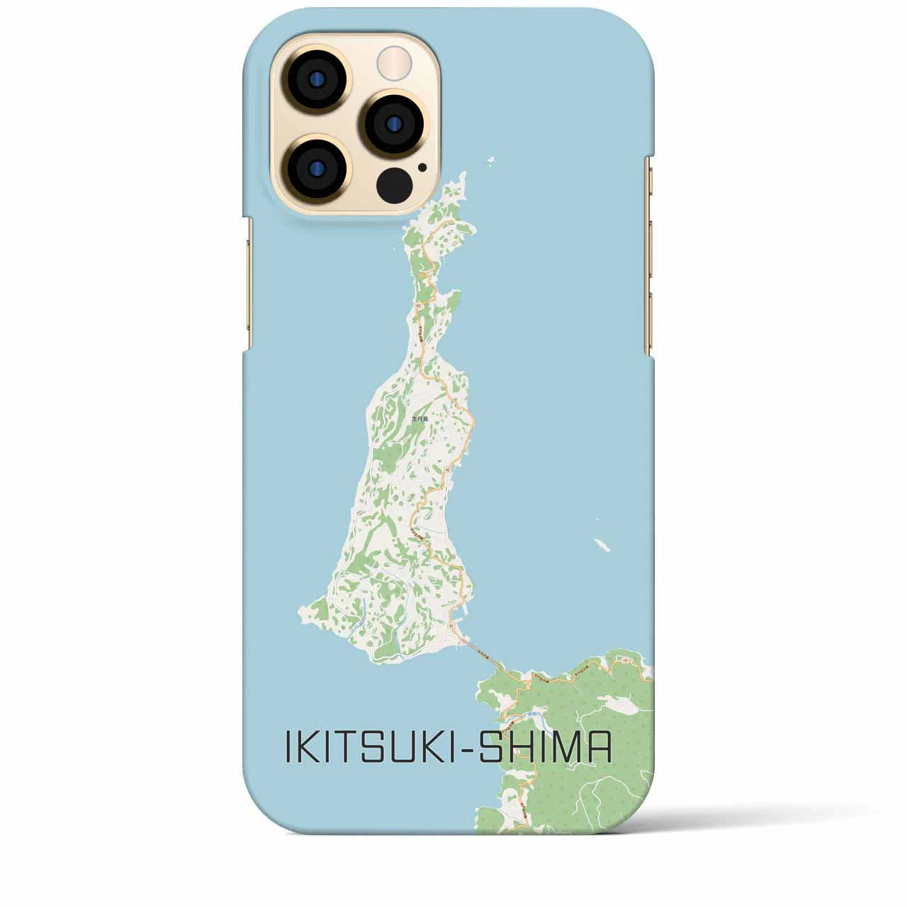 【生月島(長崎県)】地図柄iPhoneケース(バックカバータイプ)