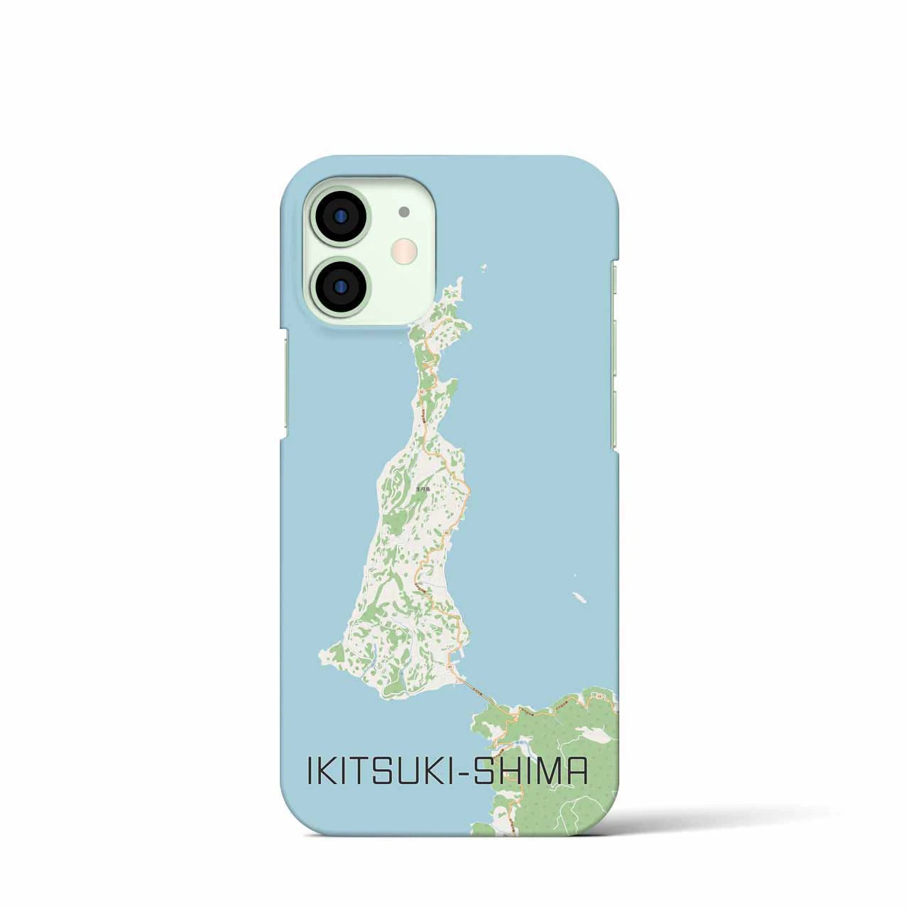 【生月島(長崎県)】地図柄iPhoneケース(バックカバータイプ)