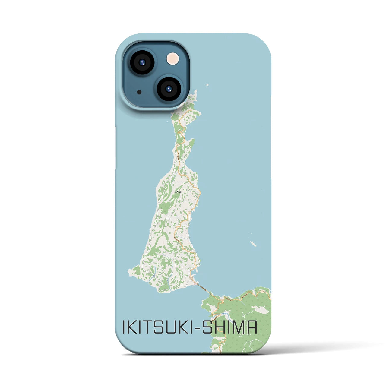 【生月島(長崎県)】地図柄iPhoneケース(バックカバータイプ)