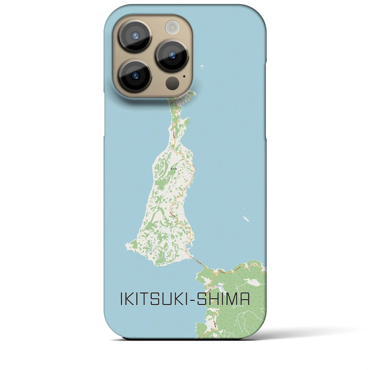 【生月島(長崎県)】地図柄iPhoneケース(バックカバータイプ)