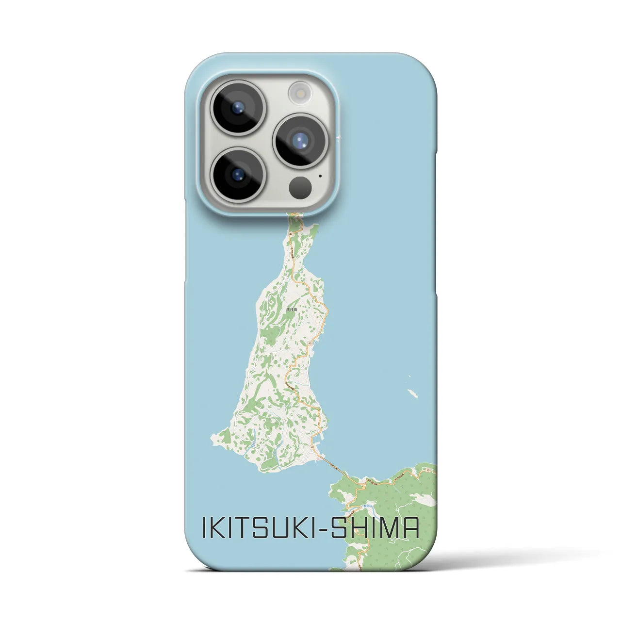 【生月島(長崎県)】地図柄iPhoneケース(バックカバータイプ)