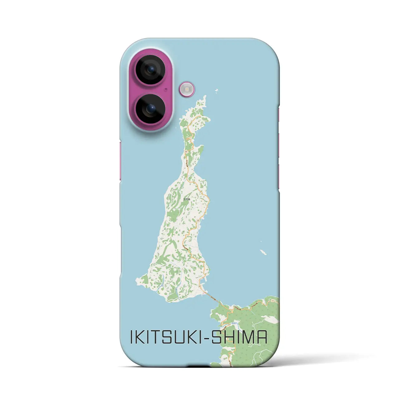 【生月島(長崎県)】地図柄iPhoneケース(バックカバータイプ)