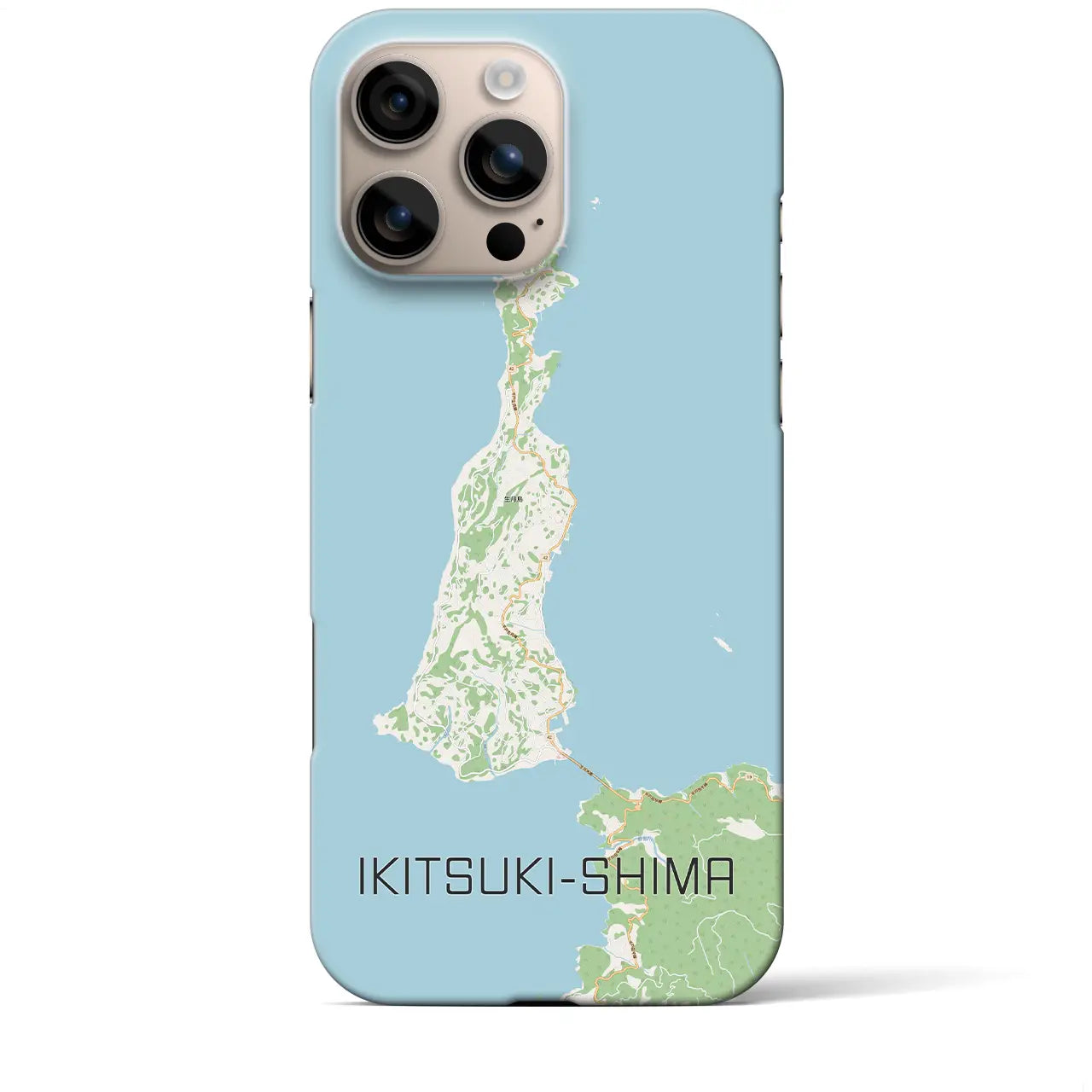 【生月島(長崎県)】地図柄iPhoneケース(バックカバータイプ)