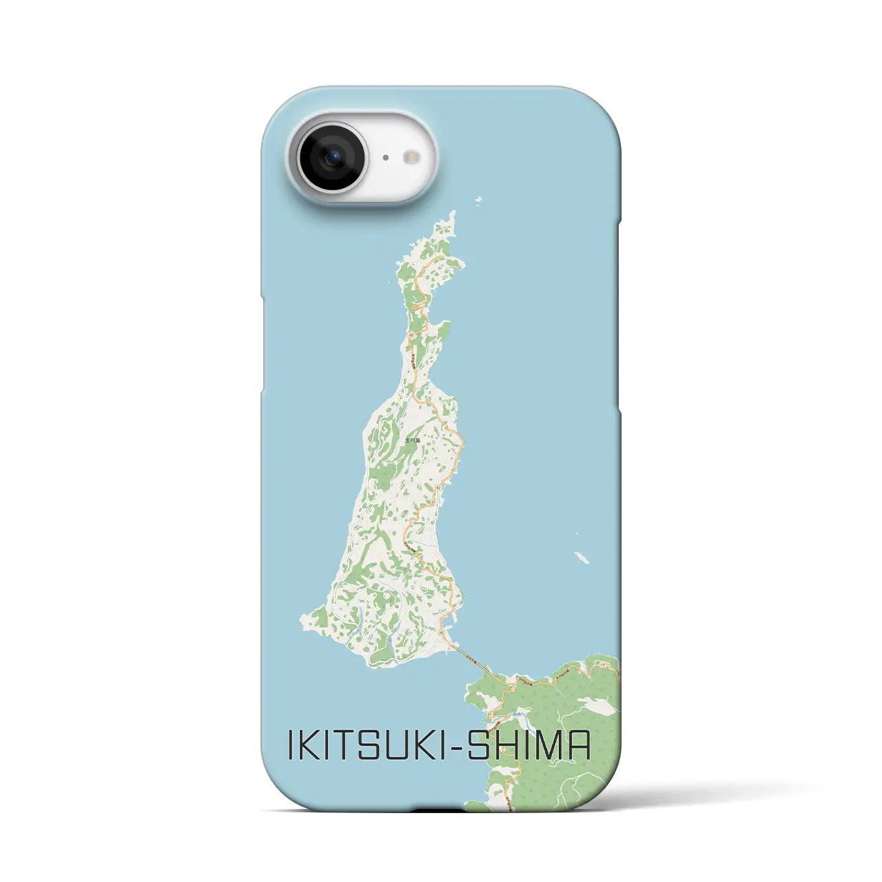 【生月島(長崎県)】地図柄iPhoneケース(バックカバータイプ)