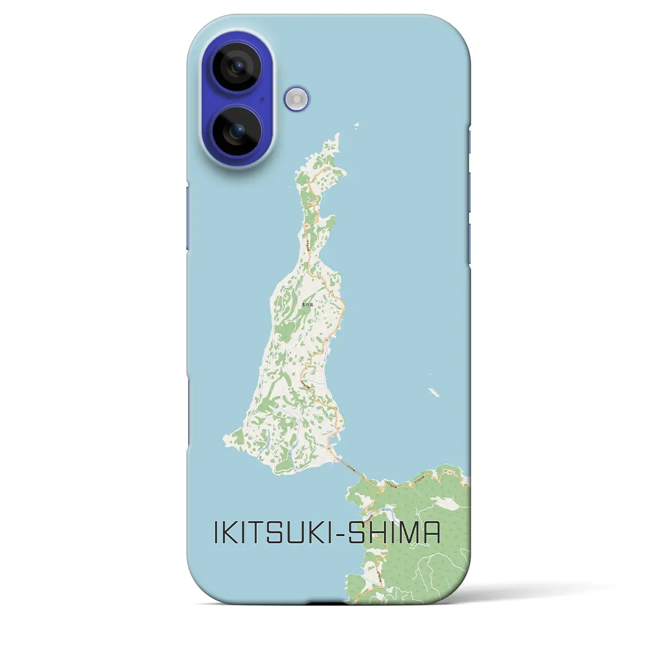 【生月島(長崎県)】地図柄iPhoneケース(バックカバータイプ)ナチュラル・iPhone 16 Pro Max 用