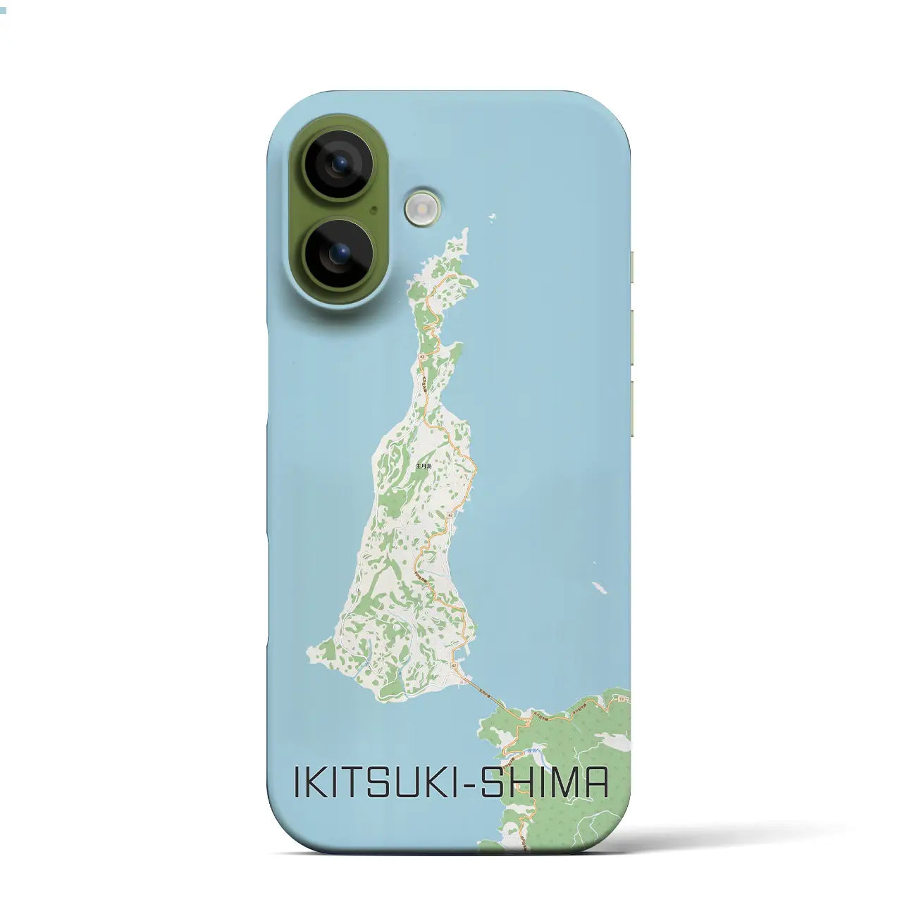 【生月島(長崎県)】地図柄iPhoneケース(バックカバータイプ)