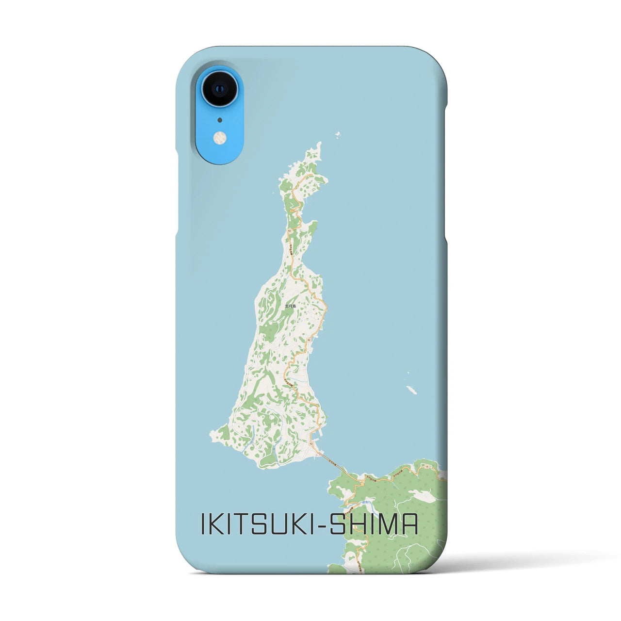 【生月島(長崎県)】地図柄iPhoneケース(バックカバータイプ)