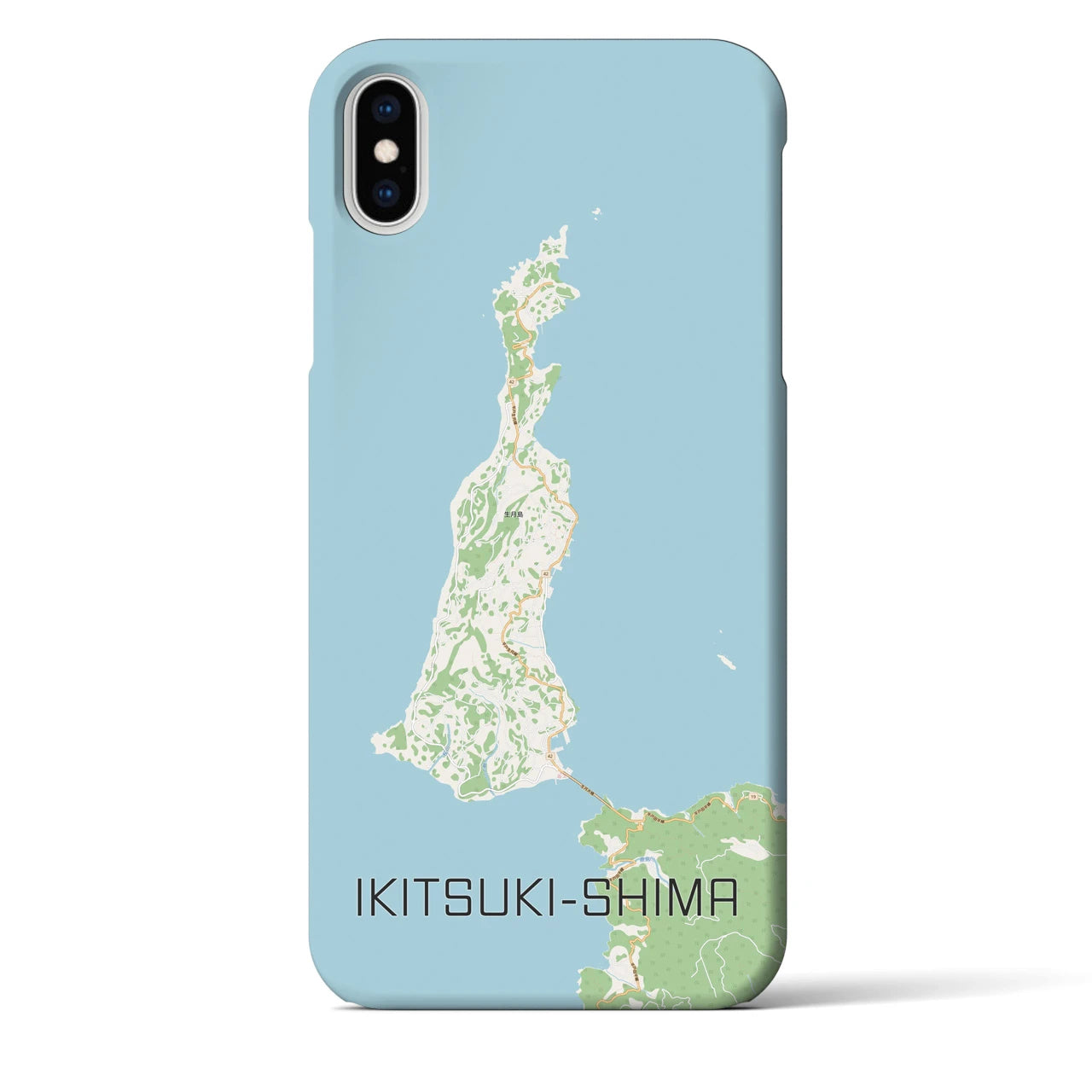 【生月島(長崎県)】地図柄iPhoneケース(バックカバータイプ)