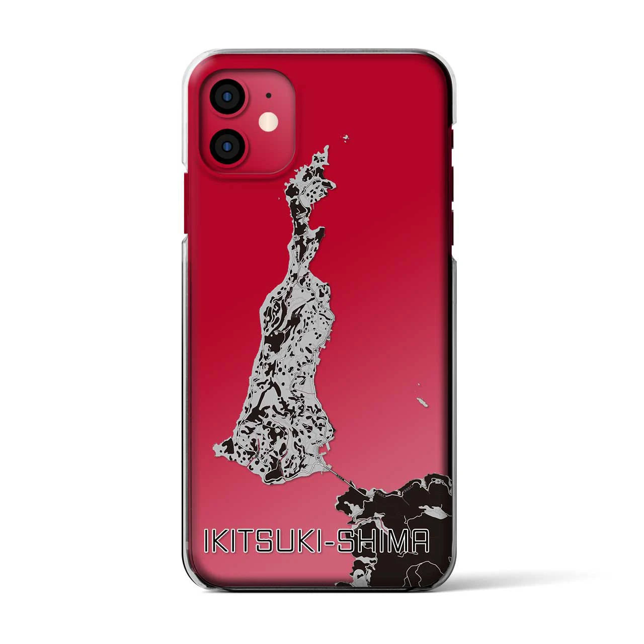 【生月島(長崎県)】地図柄iPhoneケース(クリアタイプ)