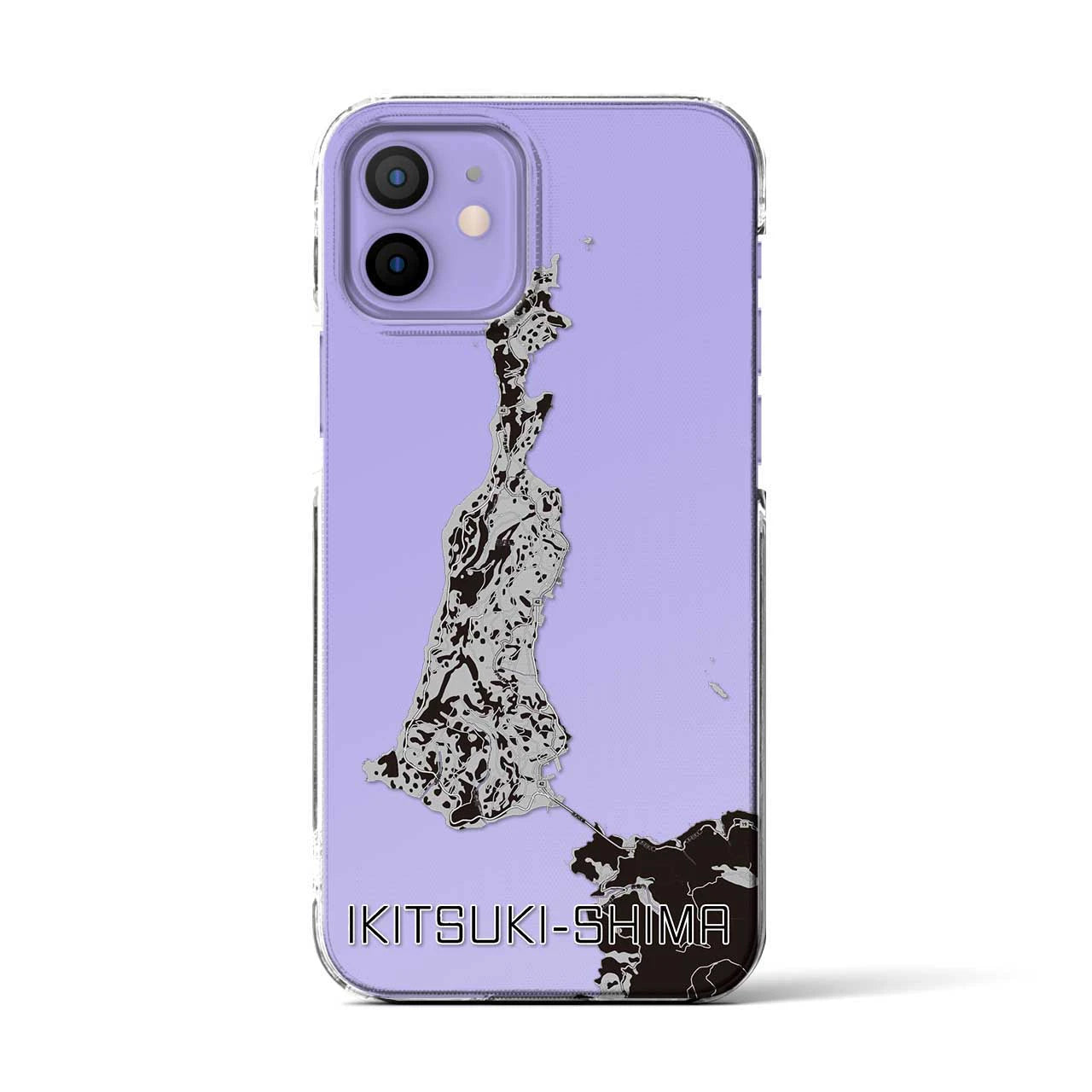 【生月島(長崎県)】地図柄iPhoneケース(クリアタイプ)