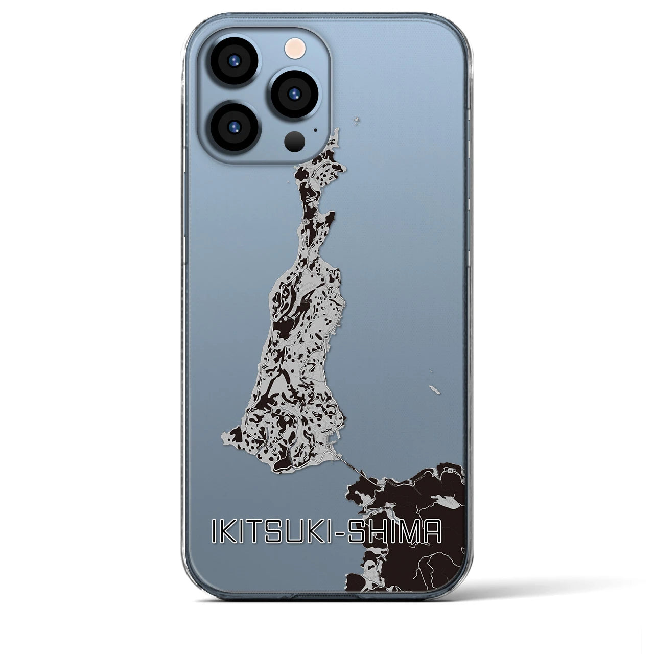 【生月島(長崎県)】地図柄iPhoneケース(クリアタイプ)