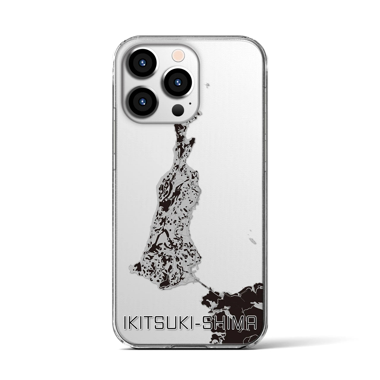 【生月島(長崎県)】地図柄iPhoneケース(クリアタイプ)