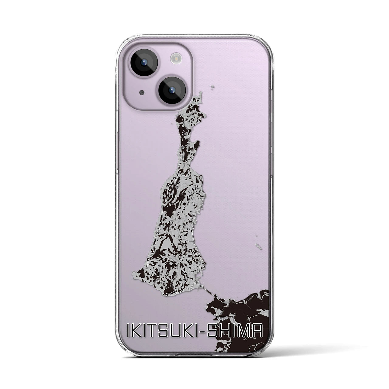 【生月島(長崎県)】地図柄iPhoneケース(クリアタイプ)