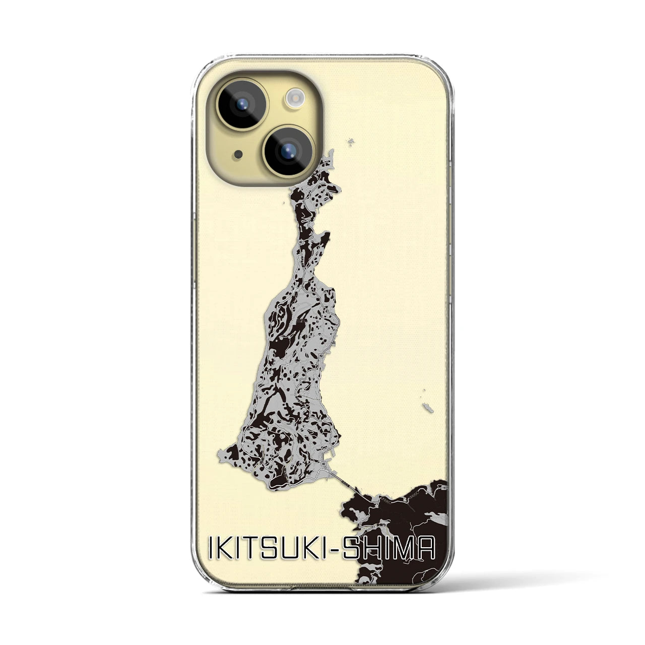 【生月島(長崎県)】地図柄iPhoneケース(クリアタイプ)