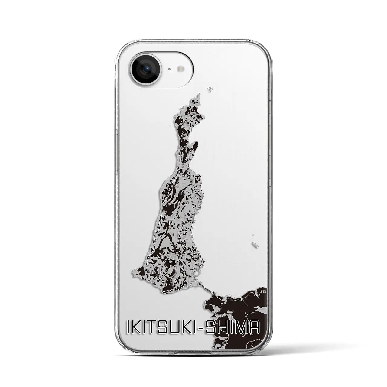 【生月島(長崎県)】地図柄iPhoneケース(クリアタイプ)