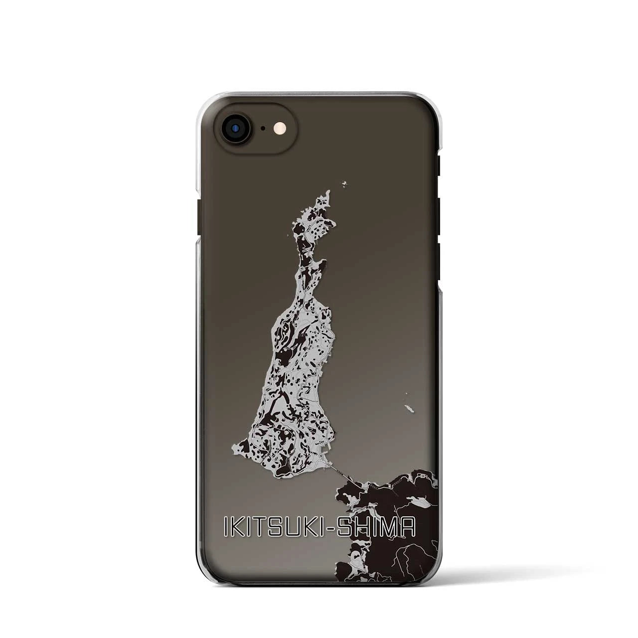 【生月島(長崎県)】地図柄iPhoneケース(クリアタイプ)