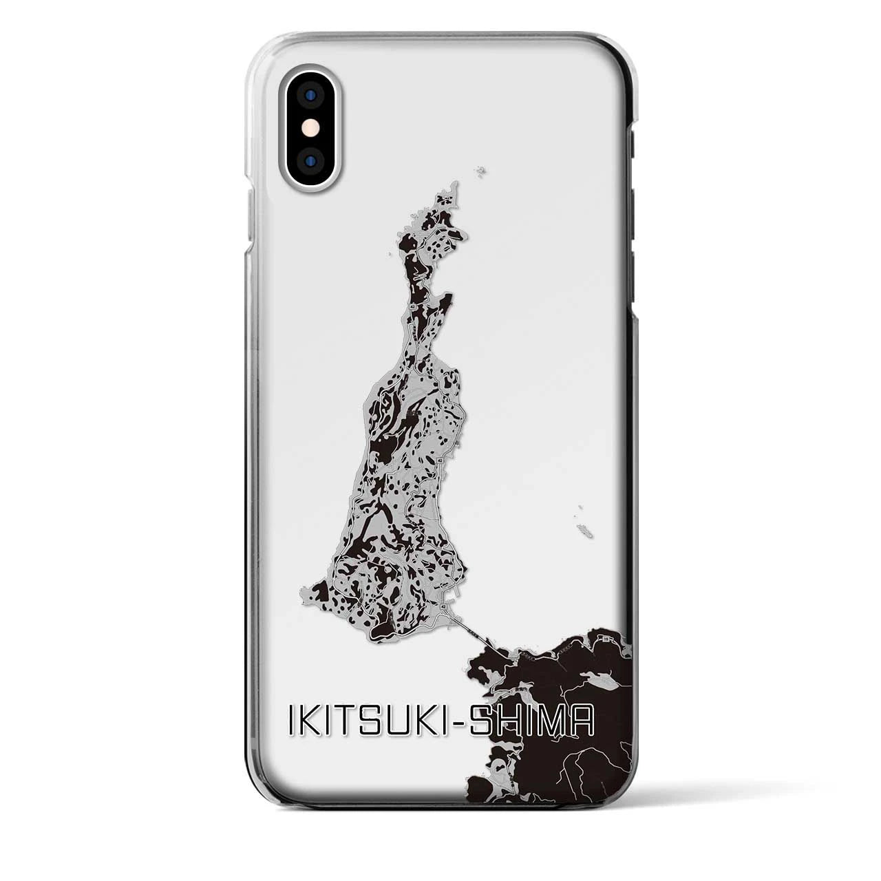 【生月島(長崎県)】地図柄iPhoneケース(クリアタイプ)