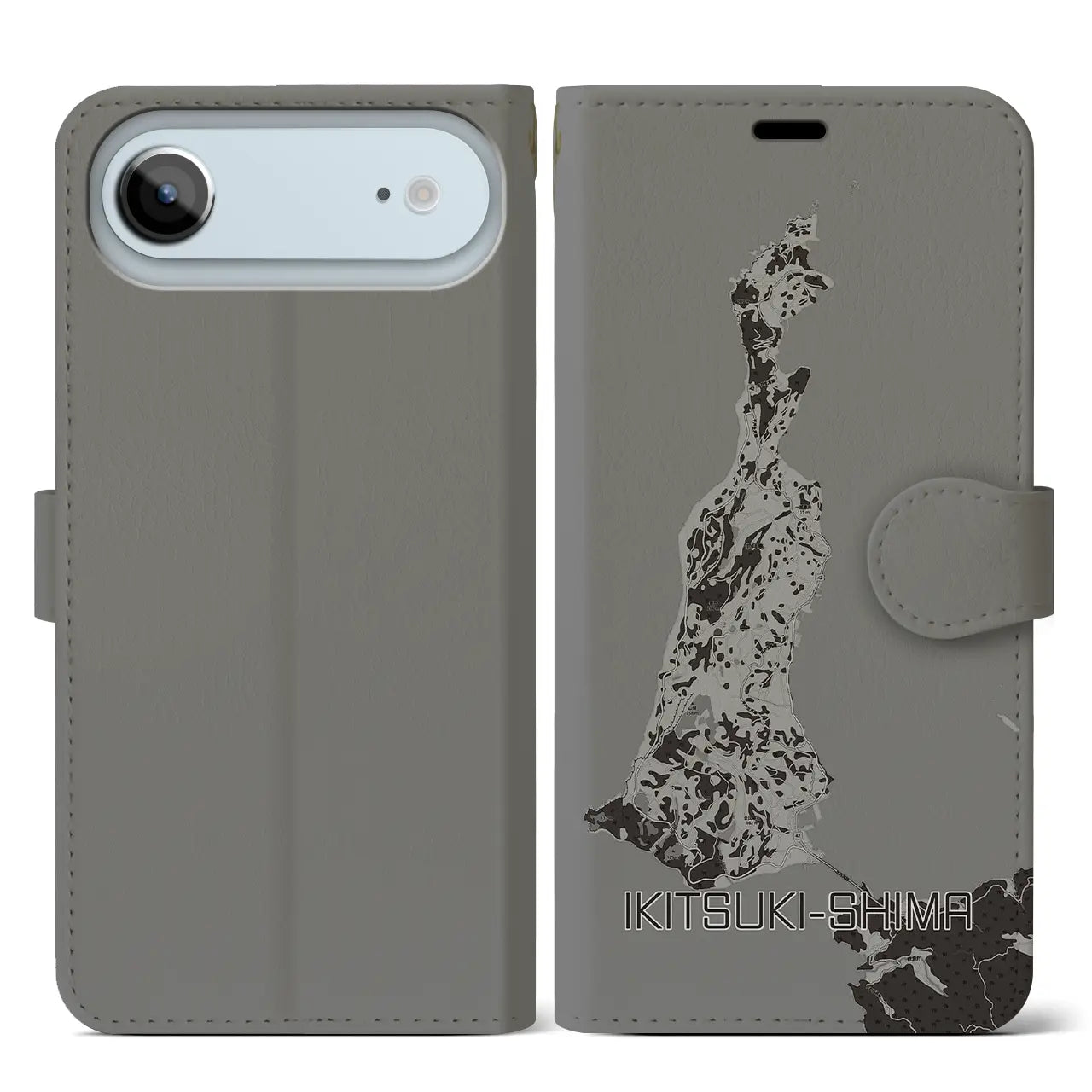 【生月島(長崎県)】地図柄iPhoneケース(手帳タイプ)