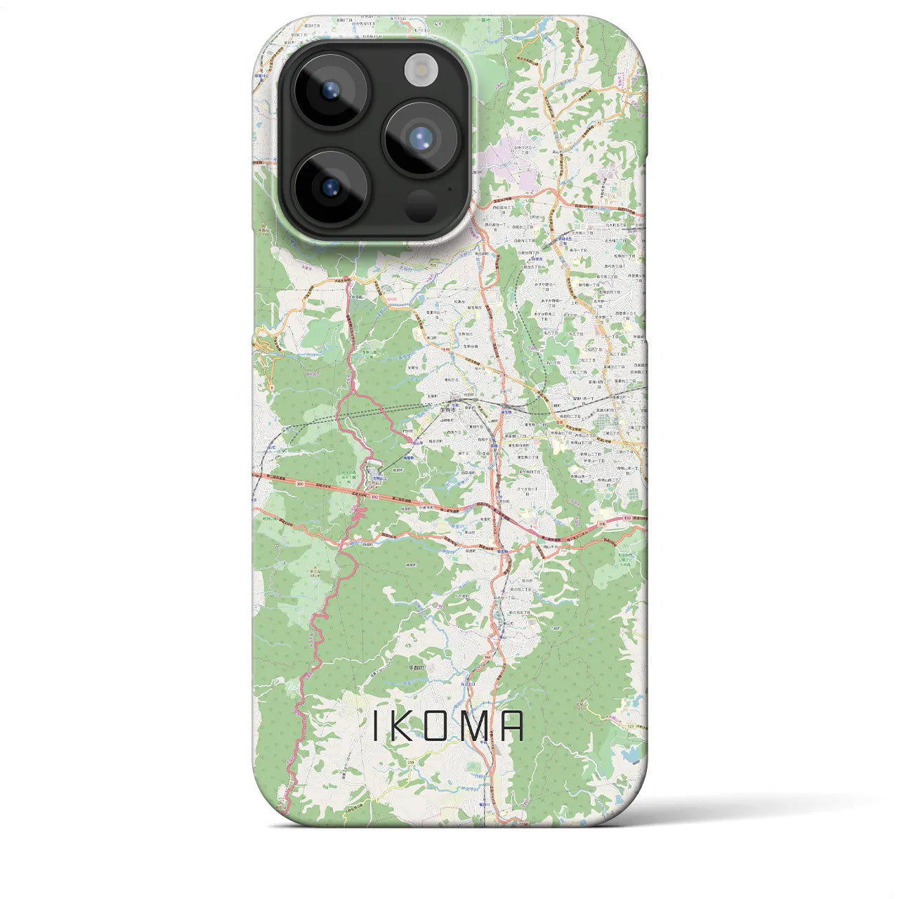 【生駒(奈良県)】地図柄iPhoneケース(バックカバータイプ)