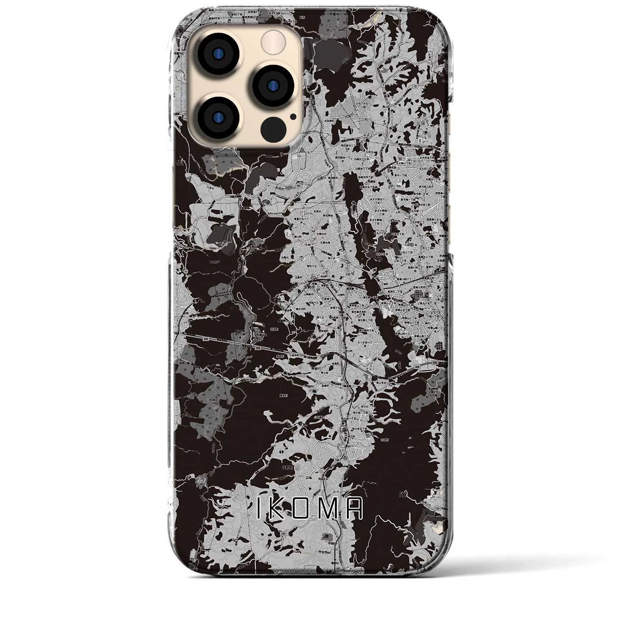 【生駒(奈良県)】地図柄iPhoneケース(クリアタイプ)