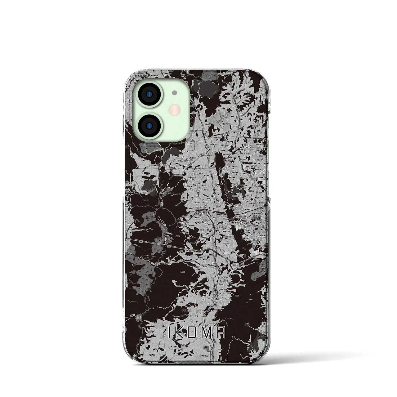 【生駒(奈良県)】地図柄iPhoneケース(クリアタイプ)