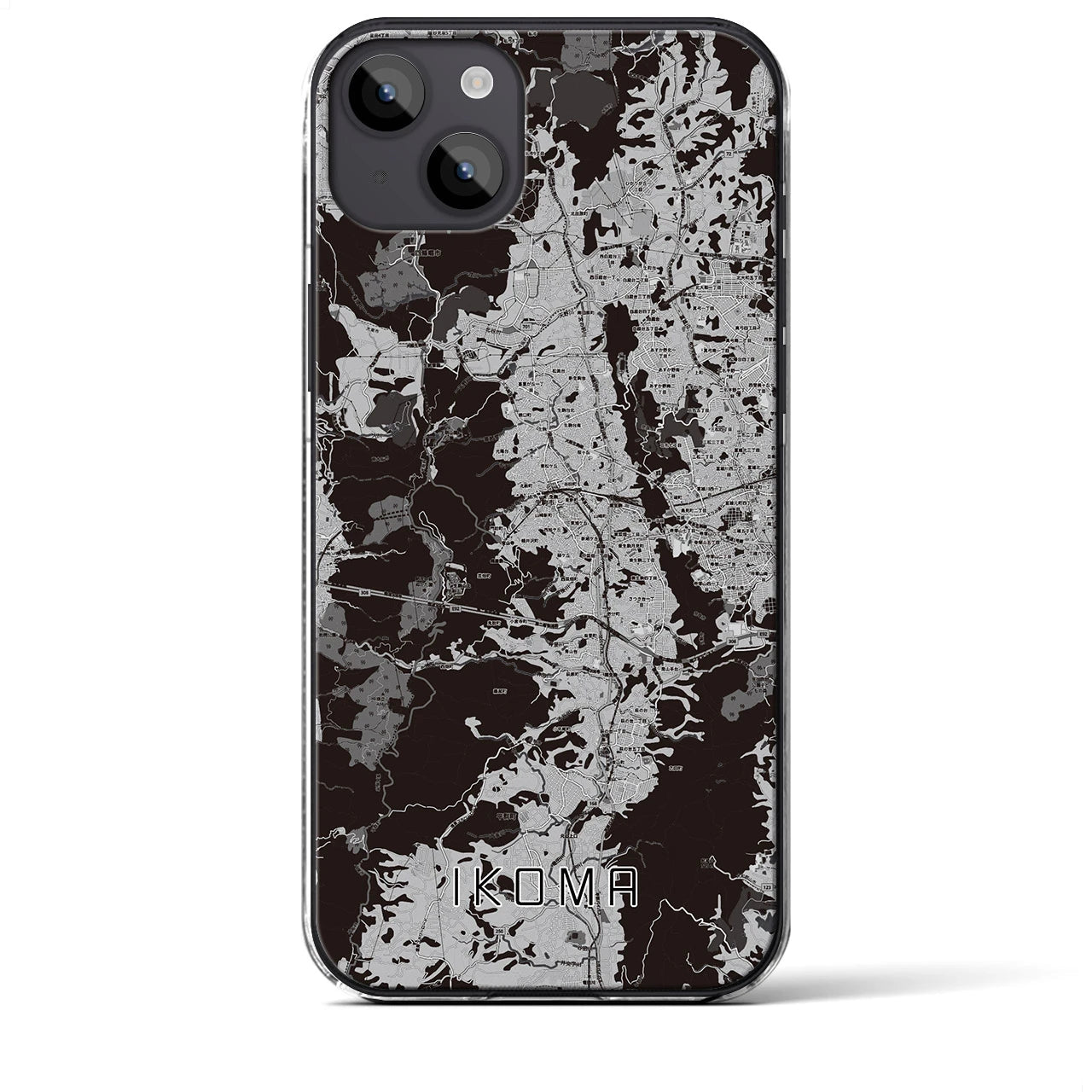 【生駒(奈良県)】地図柄iPhoneケース(クリアタイプ)