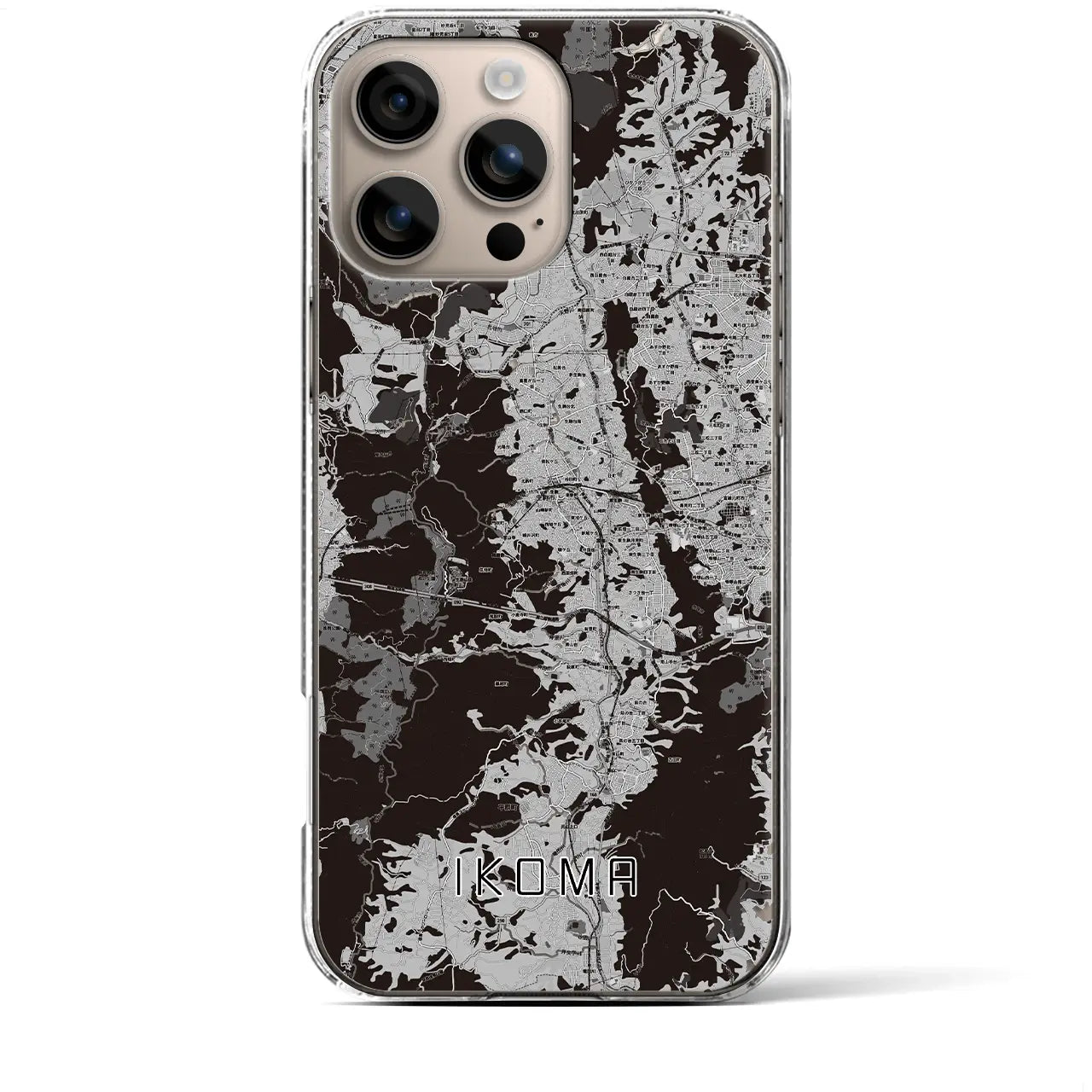 【生駒(奈良県)】地図柄iPhoneケース(クリアタイプ)