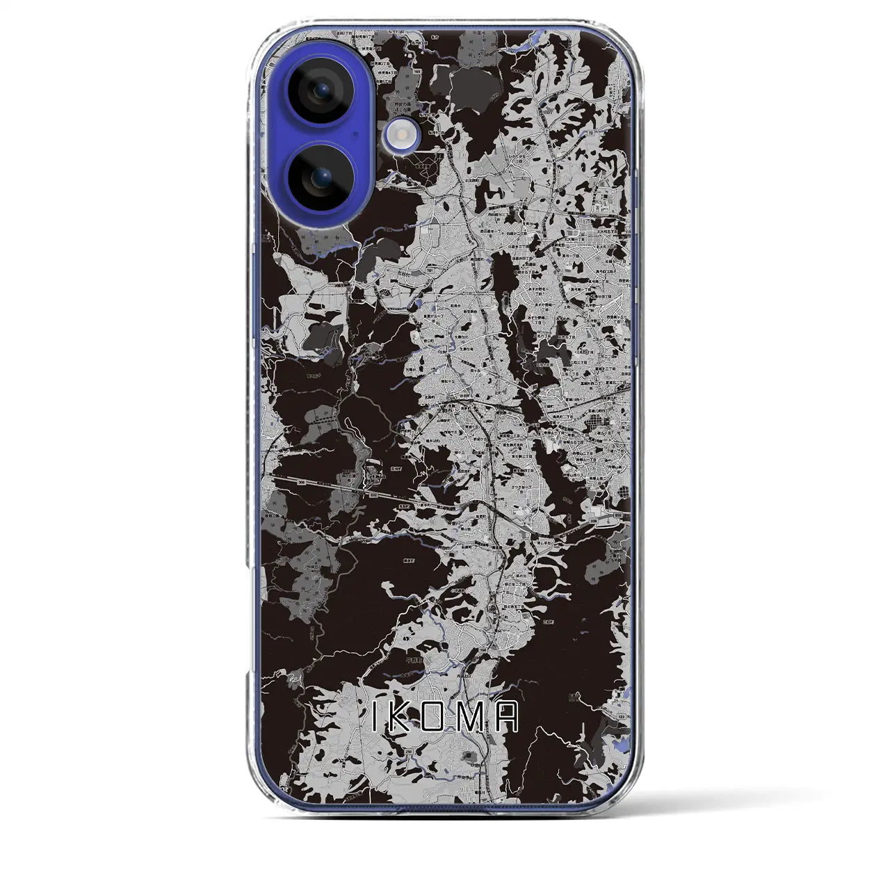 【生駒(奈良県)】地図柄iPhoneケース(クリアタイプ)