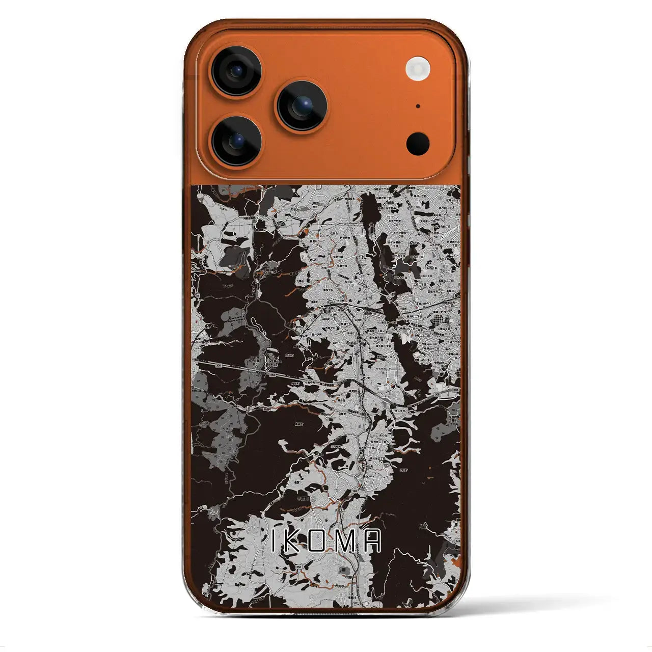 【生駒(奈良県)】地図柄iPhoneケース(クリアタイプ)