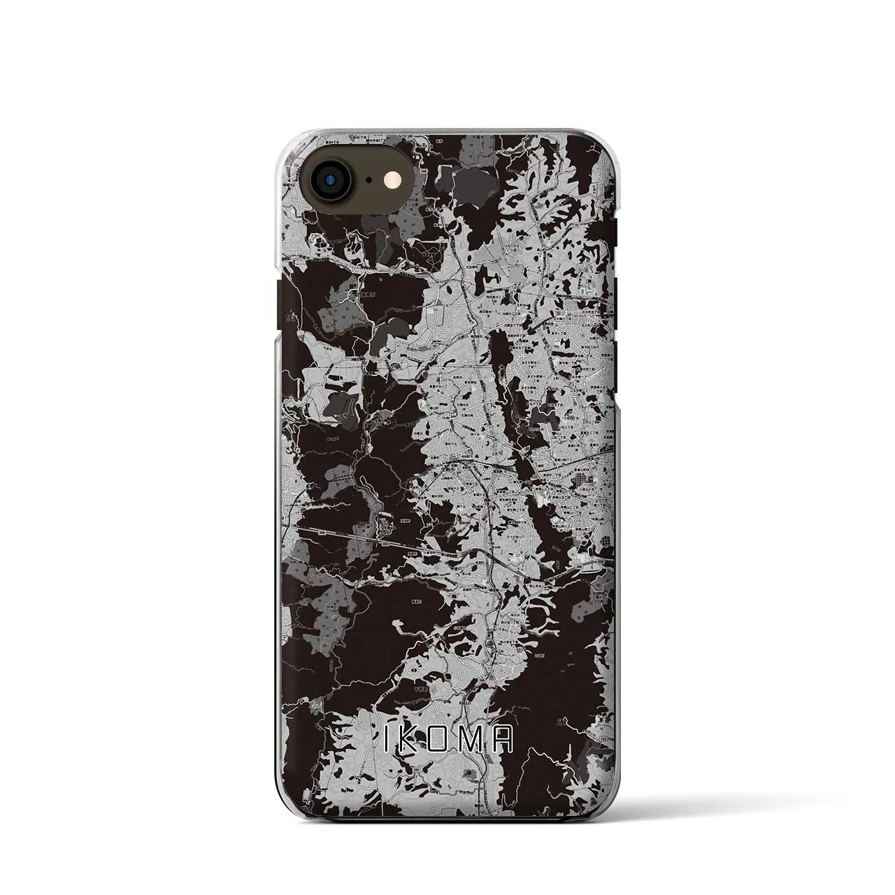 【生駒(奈良県)】地図柄iPhoneケース(クリアタイプ)