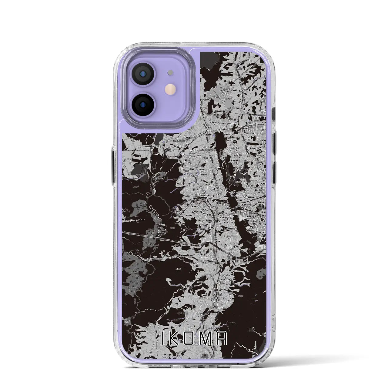 【生駒(奈良県)】地図柄iPhoneケース(MagSafeタイプ)