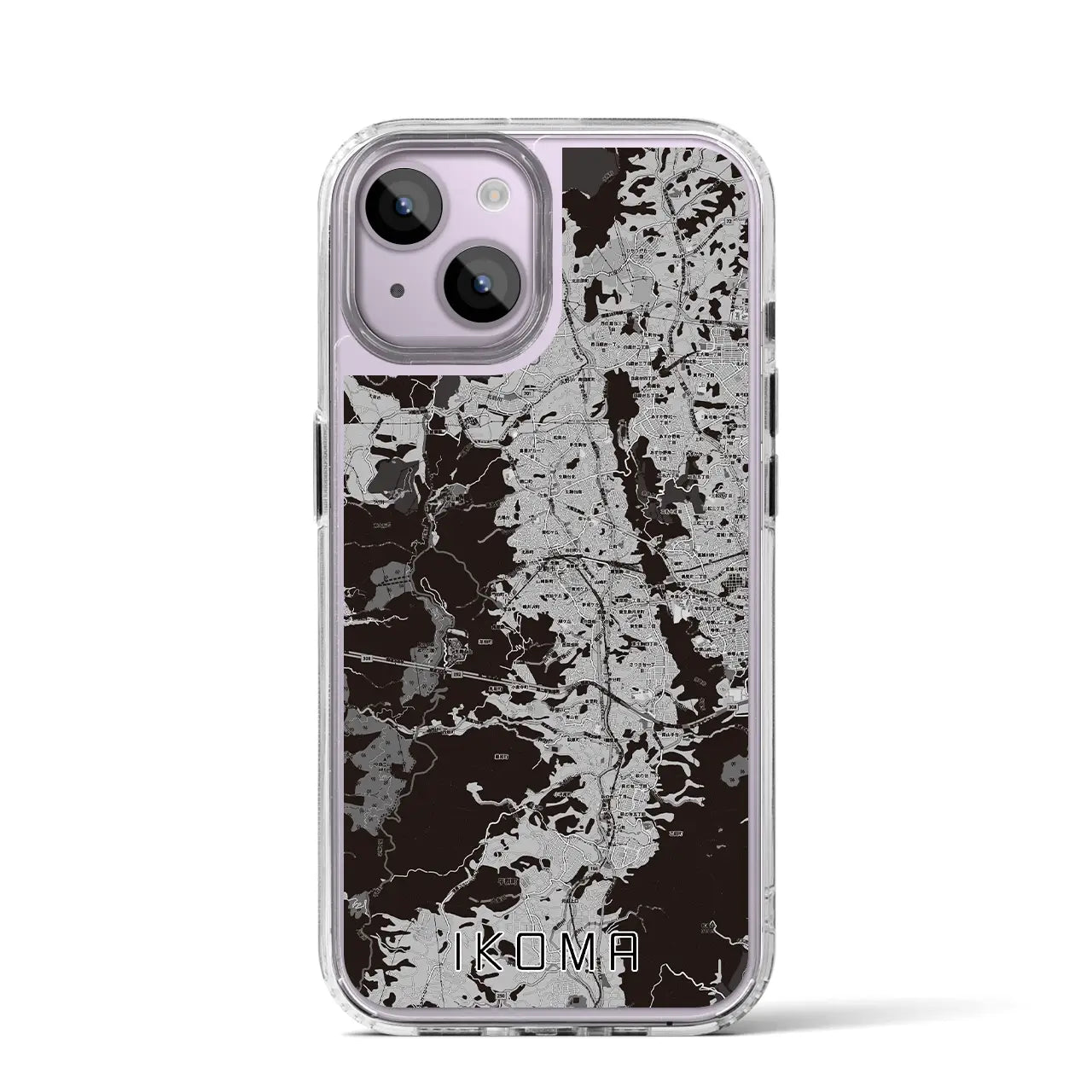 【生駒(奈良県)】地図柄iPhoneケース(MagSafeタイプ)