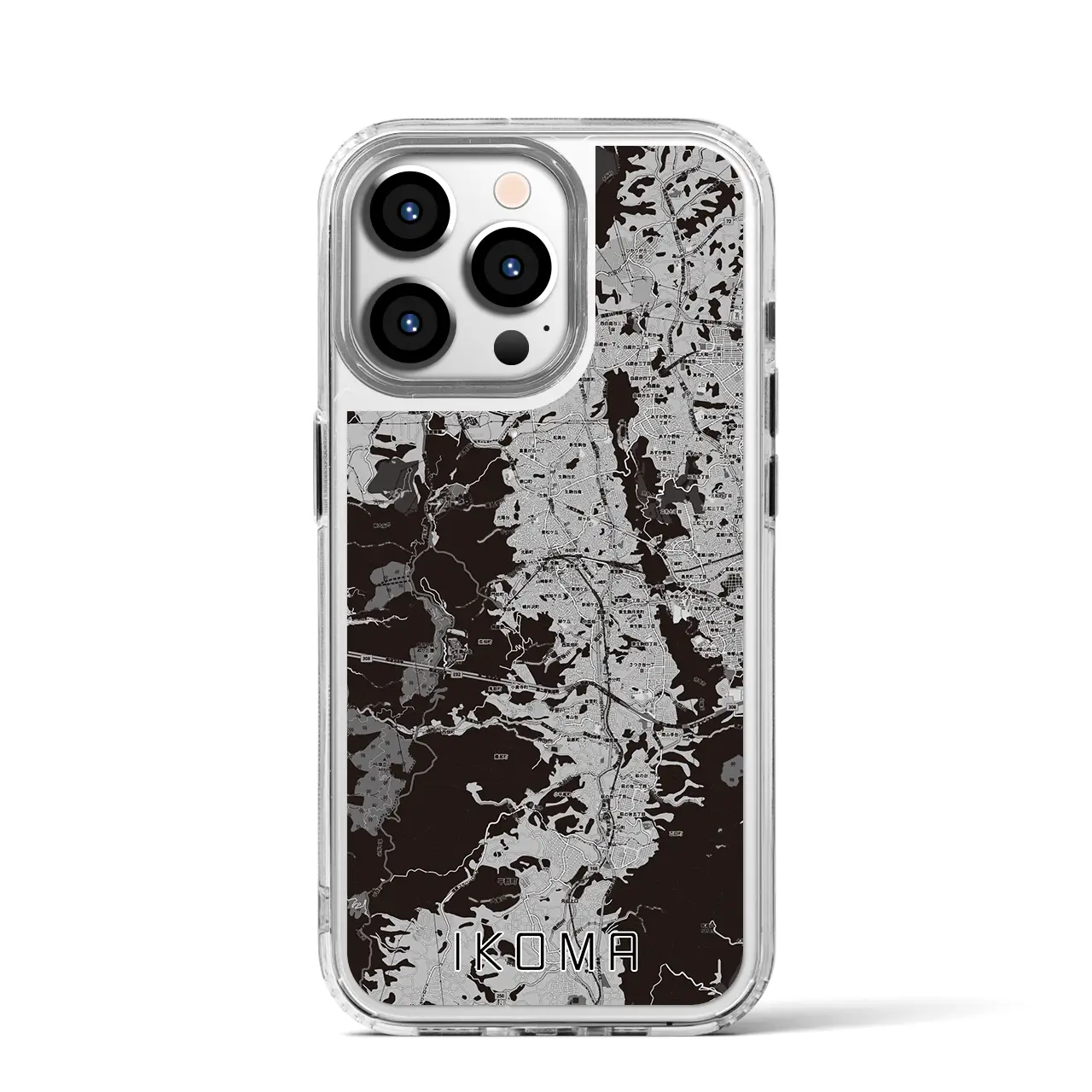 【生駒(奈良県)】地図柄iPhoneケース(MagSafeタイプ)