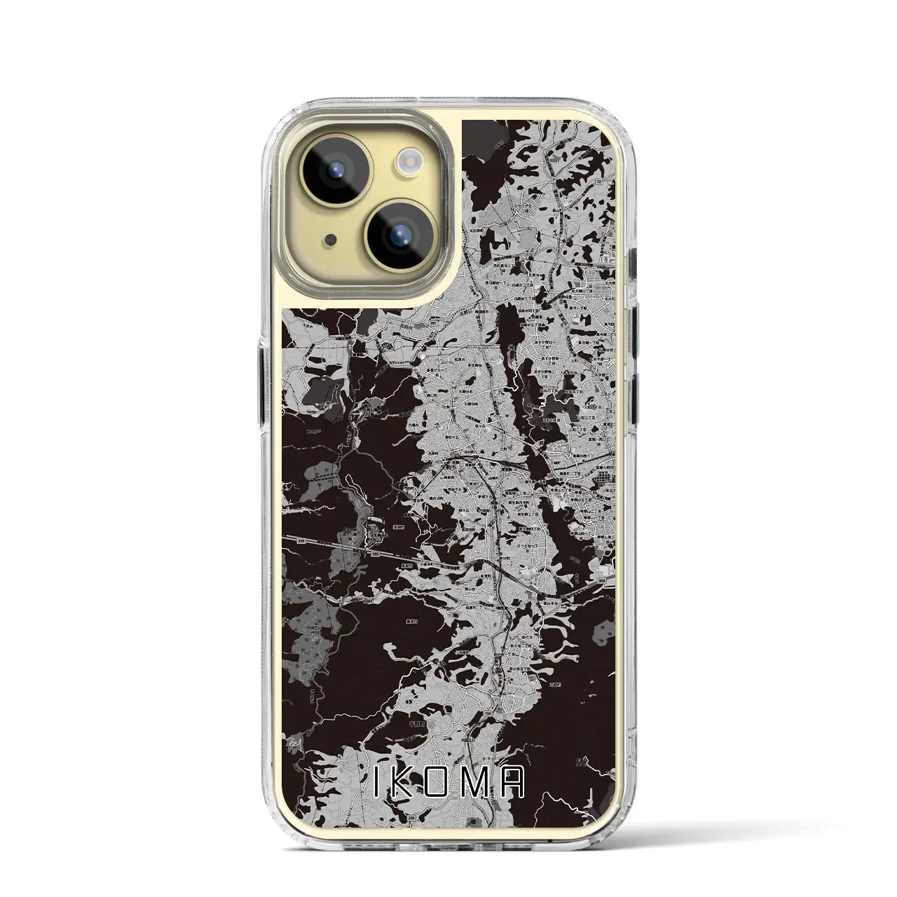 【生駒(奈良県)】地図柄iPhoneケース(MagSafeタイプ)