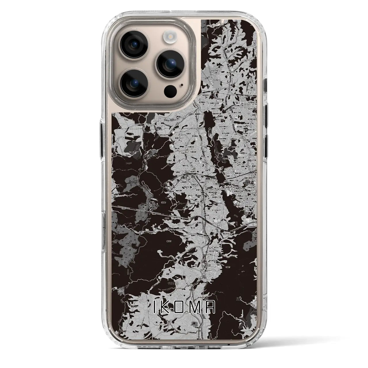 【生駒(奈良県)】地図柄iPhoneケース(MagSafeタイプ)