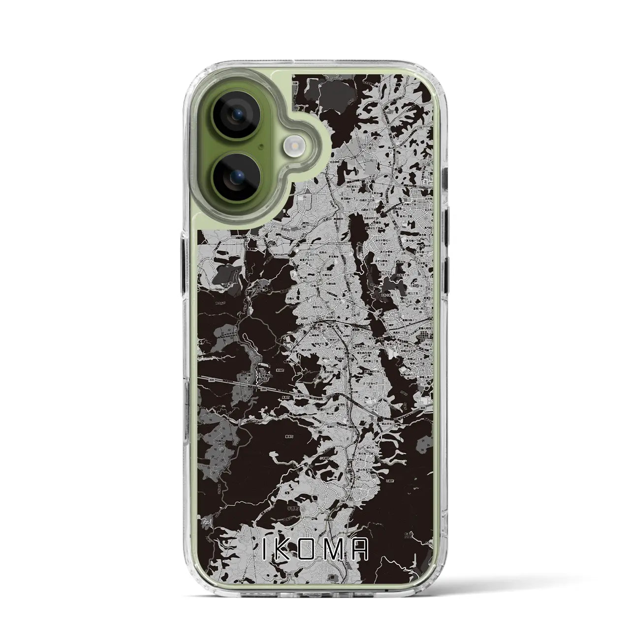 【生駒(奈良県)】地図柄iPhoneケース(MagSafeタイプ)