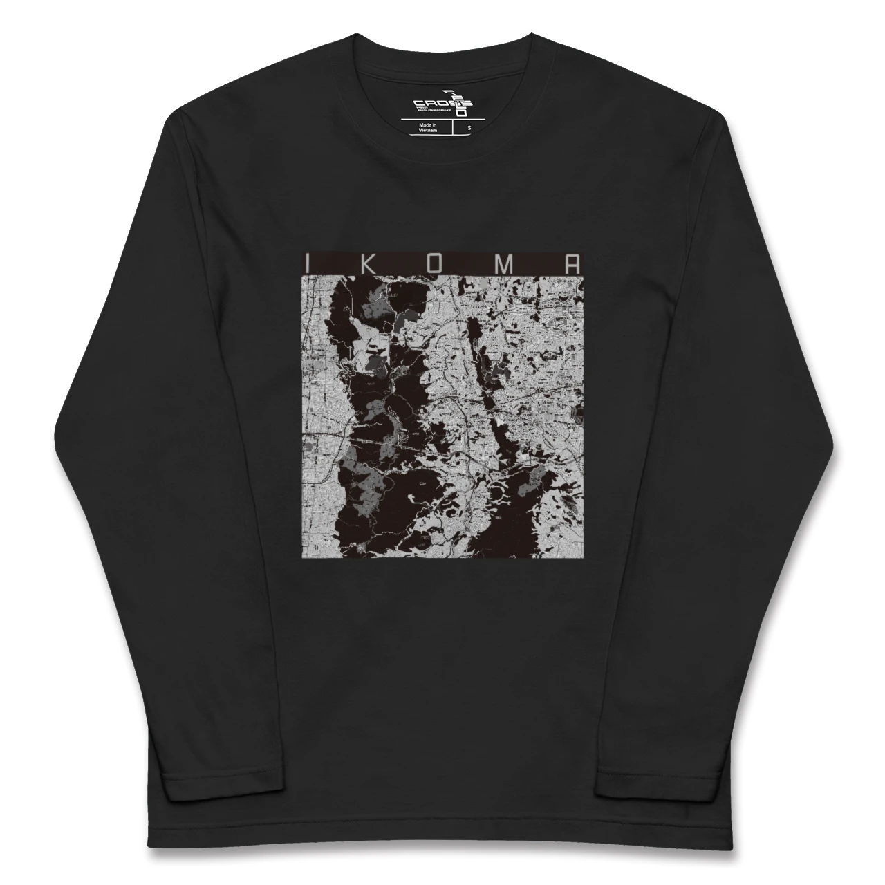 【生駒(奈良県)】地図柄ロングスリーブTシャツ
