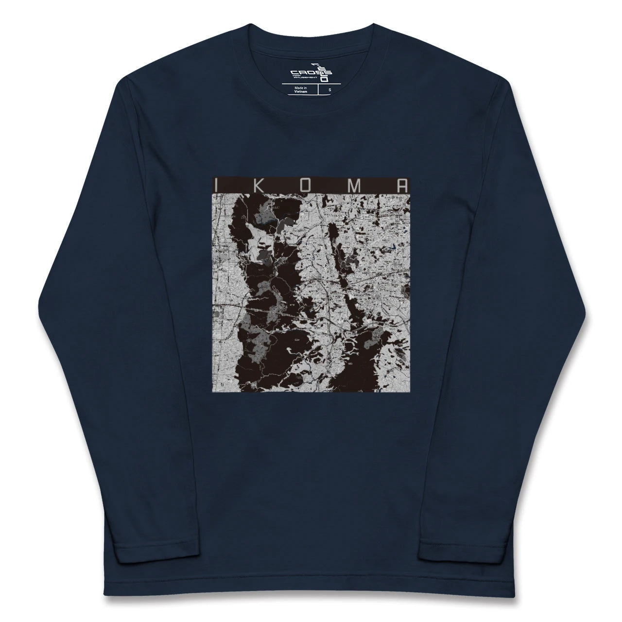 【生駒(奈良県)】地図柄ロングスリーブTシャツ