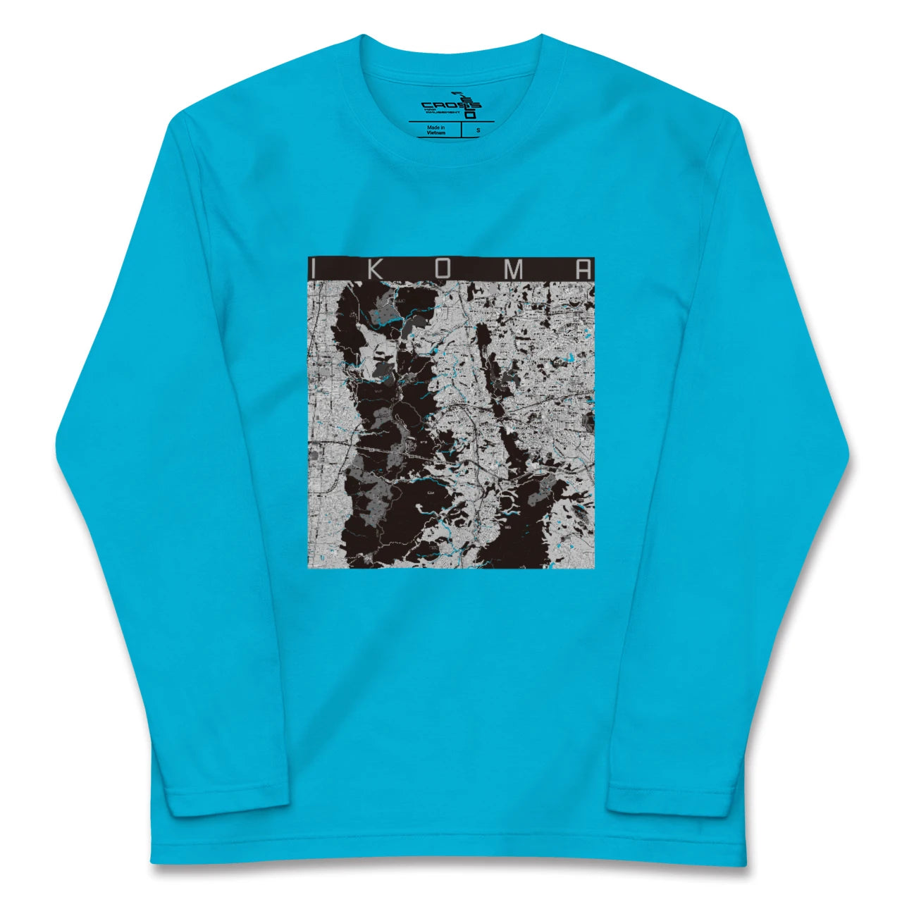 【生駒(奈良県)】地図柄ロングスリーブTシャツ