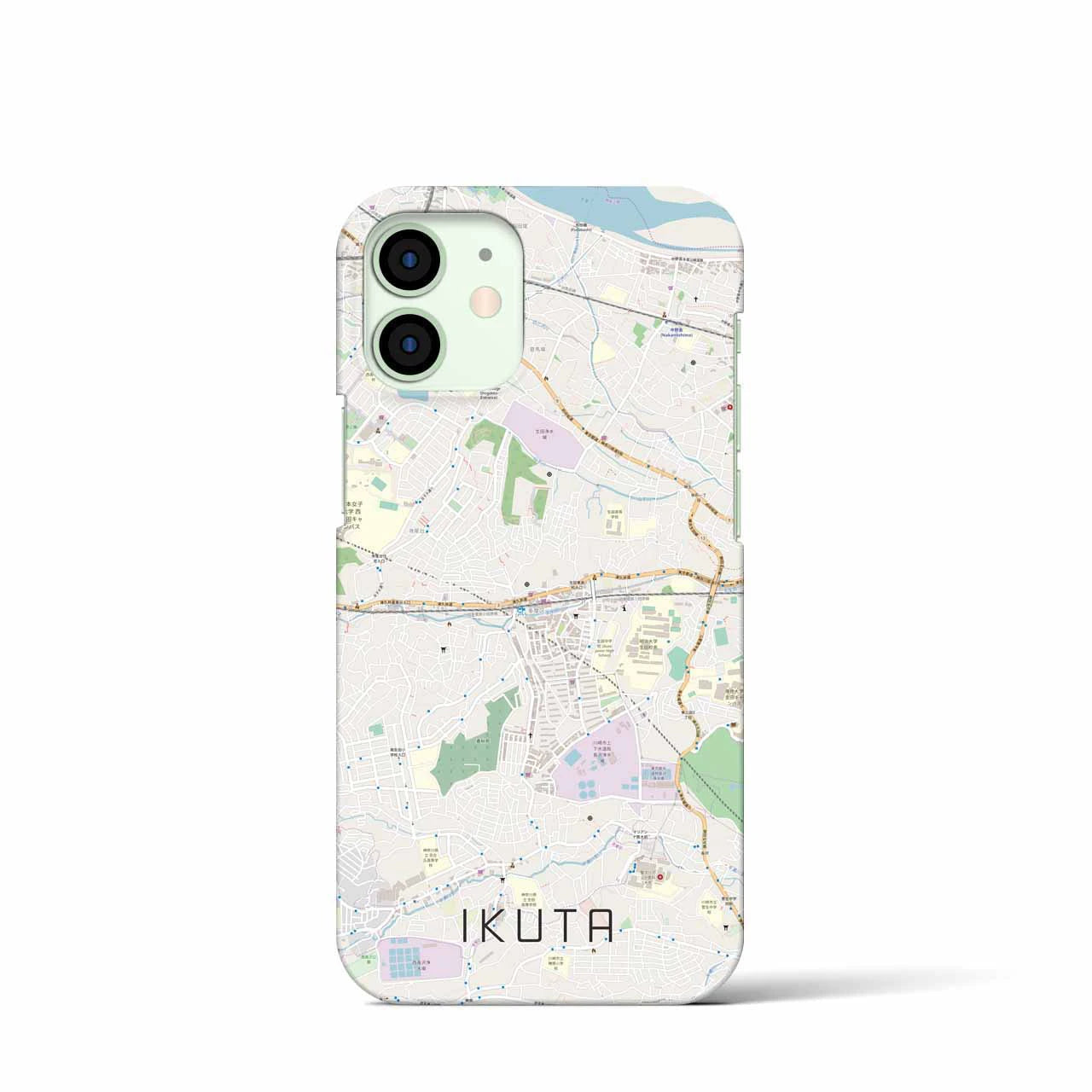 【生田(神奈川県)】地図柄iPhoneケース(バックカバータイプ)