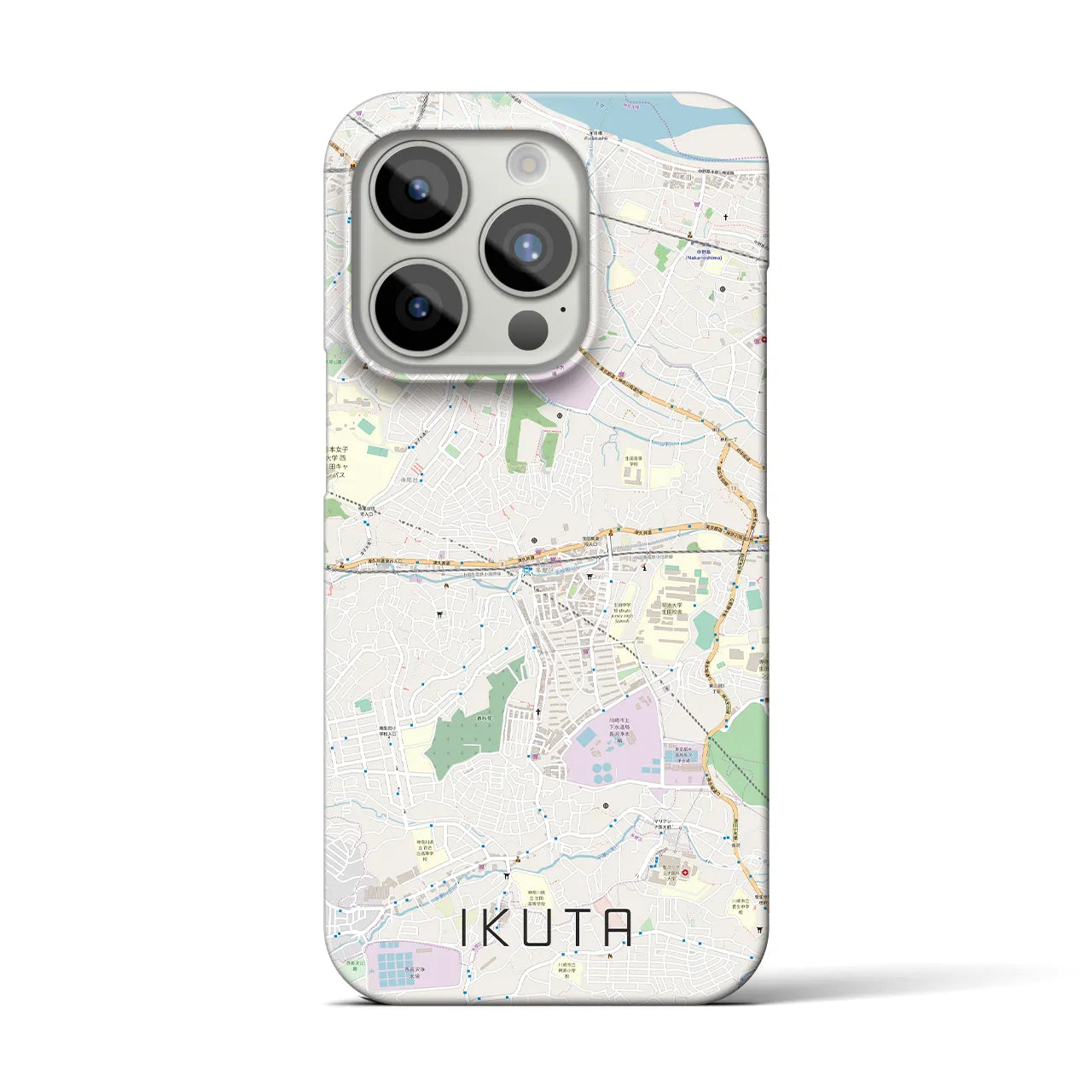 【生田(神奈川県)】地図柄iPhoneケース(バックカバータイプ)